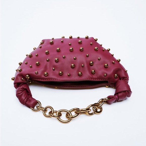Zara Raspberry Beaded Mini Bag - Picture 4 of 8
